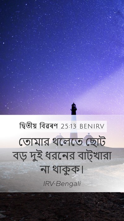 দ্বিতীয় বিৱৰণ 25:13 BENIRV Bible Verse Image