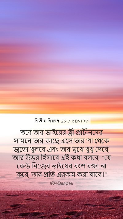 দ্বিতীয় বিৱৰণ 25:9 BENIRV Bible Verse Image