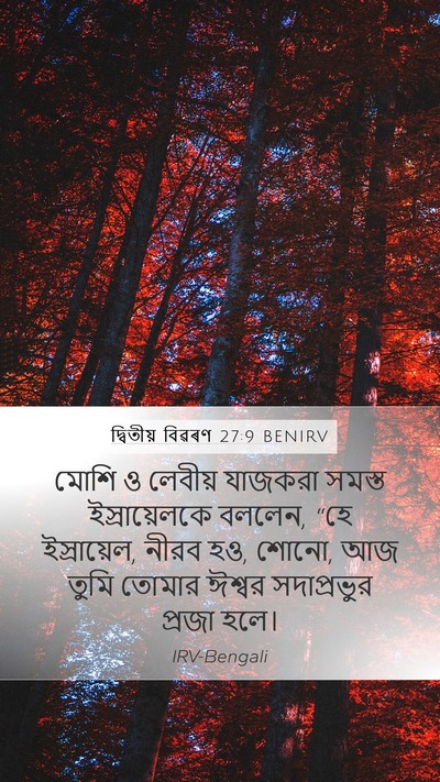 দ্বিতীয় বিৱৰণ 27:9 BENIRV Bible Verse Image