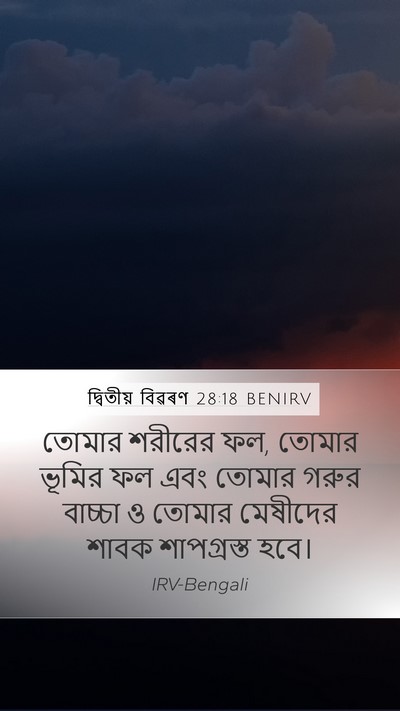 দ্বিতীয় বিৱৰণ 28:18 BENIRV Bible Verse Image