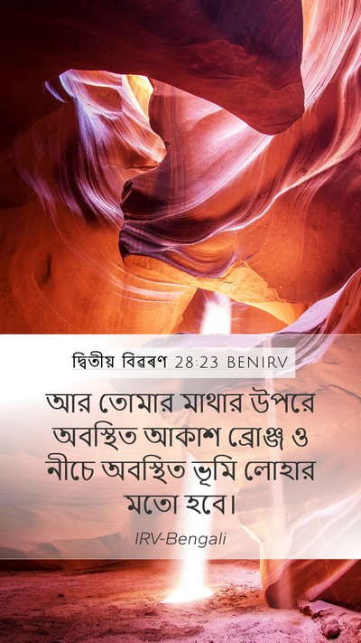 দ্বিতীয় বিৱৰণ 28:23 BENIRV Bible Verse Image