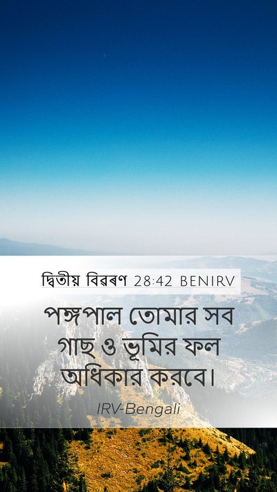 দ্বিতীয় বিৱৰণ 28:42 BENIRV Bible Verse Image
