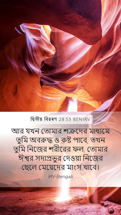 দ্বিতীয় বিৱৰণ 28:53 BENIRV Bible Verse Image
