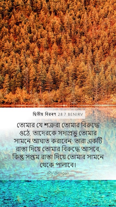 দ্বিতীয় বিৱৰণ 28:7 BENIRV Bible Verse Image