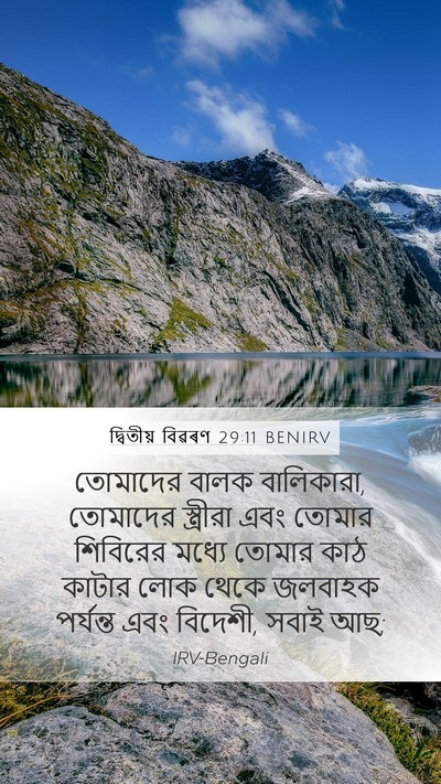 দ্বিতীয় বিৱৰণ 29:11 BENIRV Bible Verse Image
