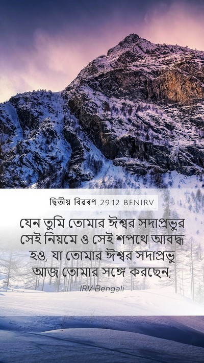 দ্বিতীয় বিৱৰণ 29:12 BENIRV Bible Verse Image
