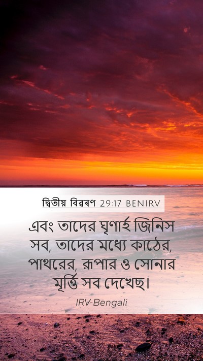 দ্বিতীয় বিৱৰণ 29:17 BENIRV Mobile Phone Wallpaper - এবং তাদের ঘৃণার্হ - Mobile Bible Verse Wallpaper
