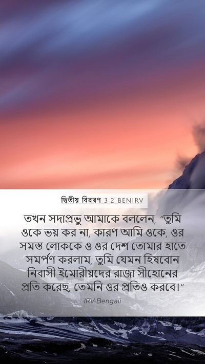 দ্বিতীয় বিৱৰণ 3:2 BENIRV Bible Verse Image