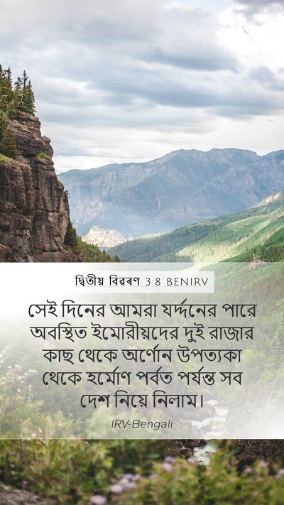 দ্বিতীয় বিৱৰণ 3:8 BENIRV Bible Verse Image