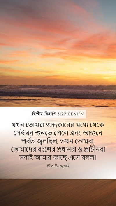দ্বিতীয় বিৱৰণ 5:23 BENIRV Bible Verse Image
