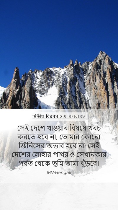 দ্বিতীয় বিৱৰণ 8:9 BENIRV Bible Verse Image