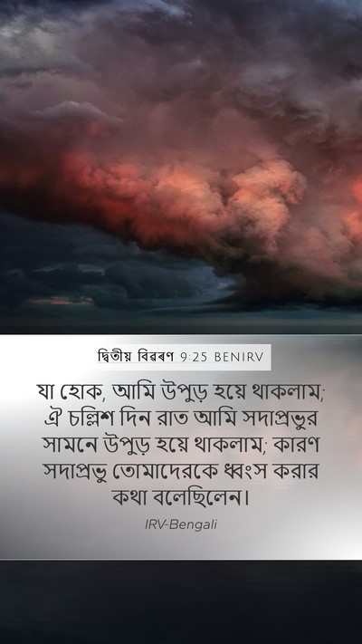 দ্বিতীয় বিৱৰণ 9:25 BENIRV Bible Verse Image