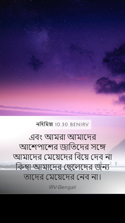 নহিমিয়া 10:30 BENIRV Bible Verse Image