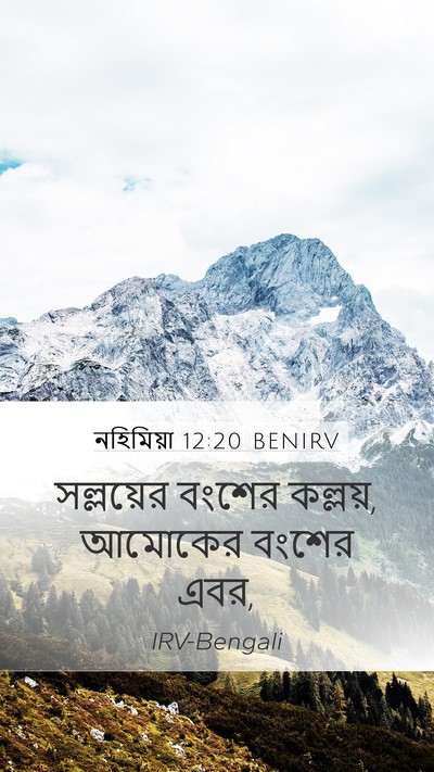 নহিমিয়া 12:20 BENIRV Mobile Phone Wallpaper - সল্লয়ের বংশের - Mobile Bible Verse Wallpaper