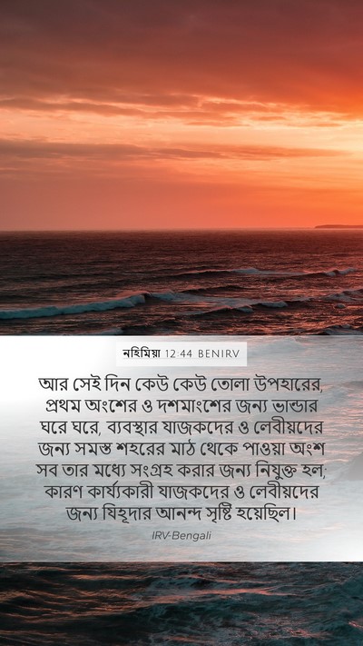 নহিমিয়া 12:44 BENIRV Bible Verse Image