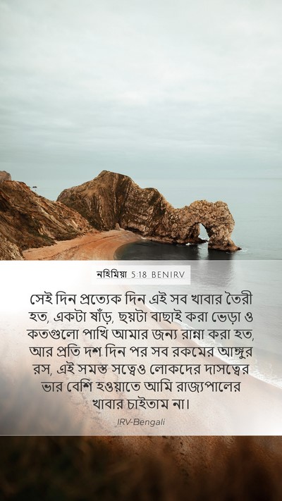নহিমিয়া 5:18 BENIRV Mobile Phone Wallpaper - সেই দিন প্রত্যেক - Mobile Bible Verse Wallpaper