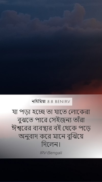 নহিমিয়া 8:8 BENIRV Bible Verse Image