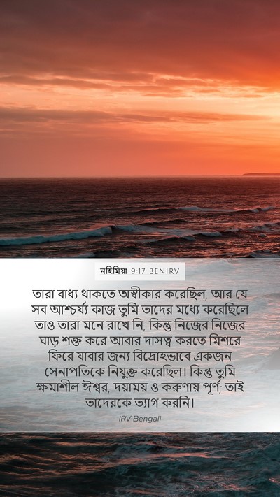 নহিমিয়া 9:17 BENIRV Bible Verse Image