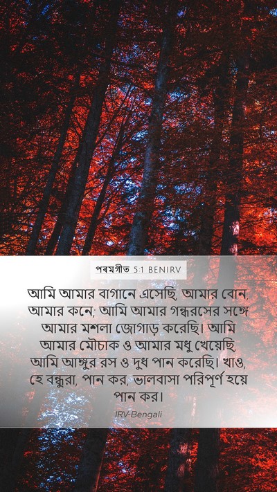 পৰমগীত 5:1 BENIRV Bible Verse Image