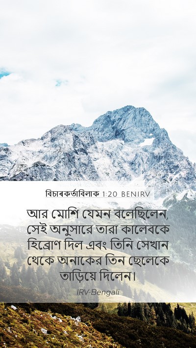 বিচাৰকর্তাবিলাক 1:20 BENIRV Bible Verse Image