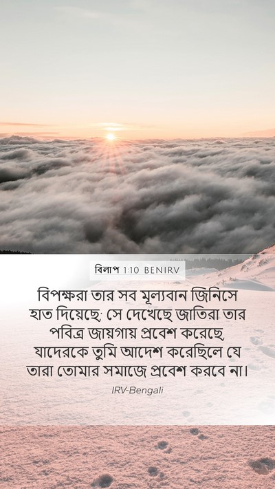 বিলাপ 1:10 BENIRV Bible Verse Image