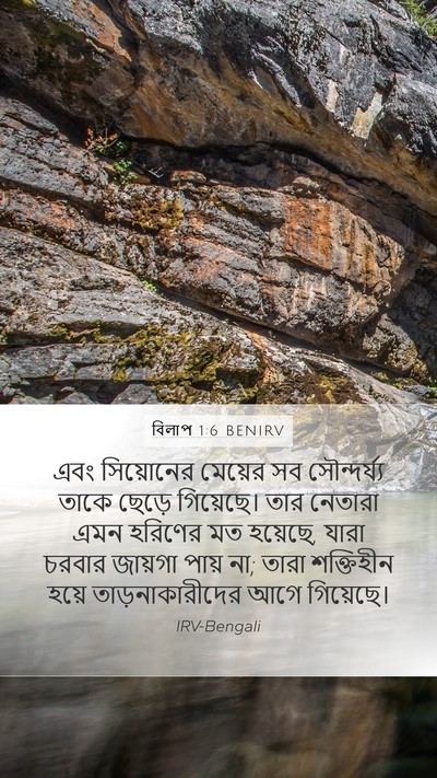 বিলাপ 1:6 BENIRV Mobile Phone Wallpaper - এবং সিয়োনের - Mobile Bible Verse Wallpaper