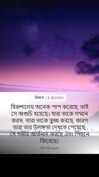 বিলাপ 1:8 BENIRV Bible Verse Image