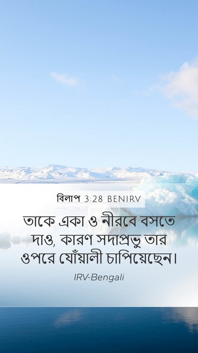 বিলাপ 3:28 BENIRV Bible Verse Image