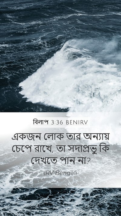 বিলাপ 3:36 BENIRV Mobile Phone Wallpaper - একজন লোক তার - Mobile Bible Verse Wallpaper