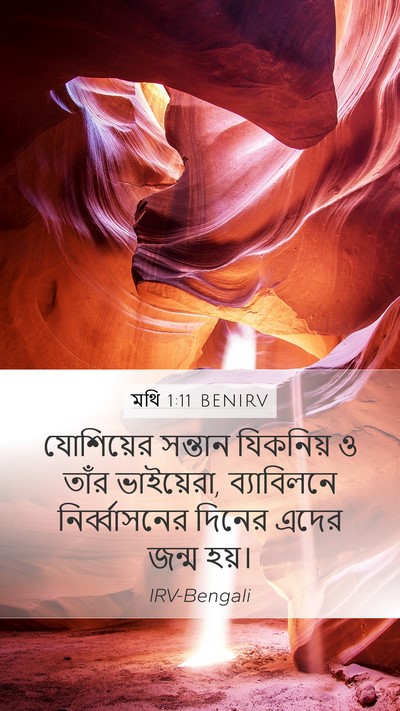 মথি 1:11 BENIRV Mobile Phone Wallpaper - যোশিয়ের সন্তান - Mobile Bible Verse Wallpaper