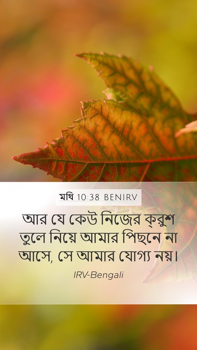 মথি 10:38 BENIRV Bible Verse Image