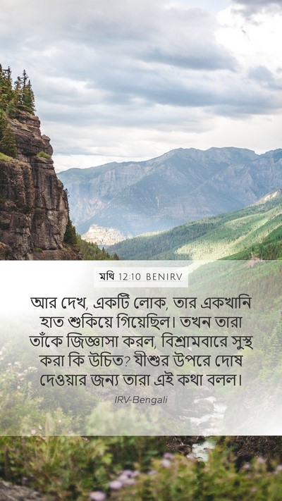 মথি 12:10 BENIRV Bible Verse Image