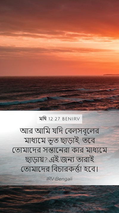 মথি 12:27 BENIRV Bible Verse Image