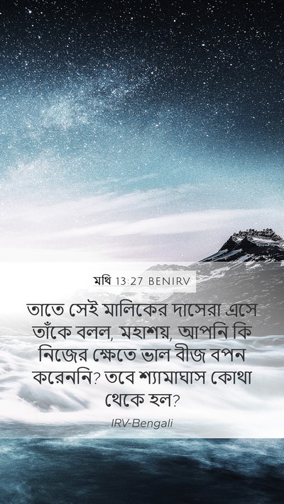 মথি 13:27 BENIRV Mobile Phone Wallpaper - তাতে সেই মালিকের - Mobile Bible Verse Wallpaper