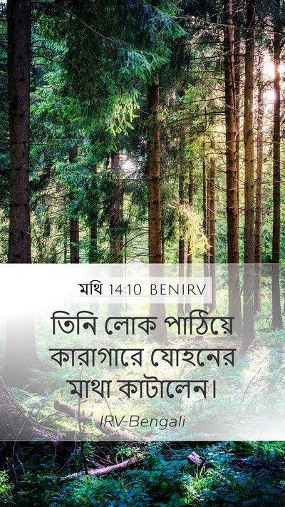 মথি 14:10 BENIRV Mobile Phone Wallpaper - তিনি লোক পাঠিয়ে - Mobile Bible Verse Wallpaper