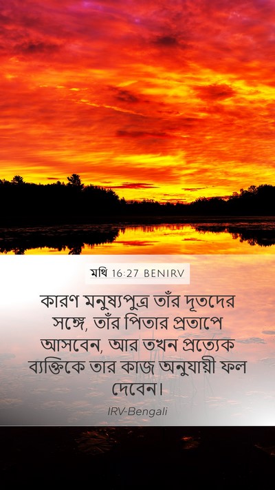 মথি 16:27 BENIRV Bible Verse Image