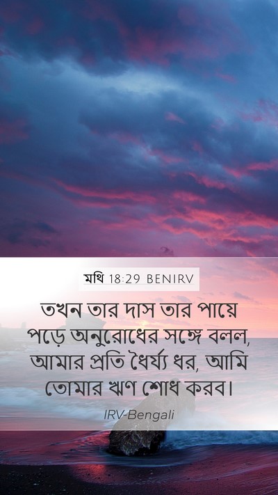 মথি 18:29 BENIRV Bible Verse Image