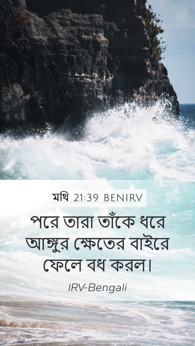 মথি 21:39 BENIRV Mobile Phone Wallpaper - পরে তারা তাঁকে ধরে - Mobile Bible Verse Wallpaper