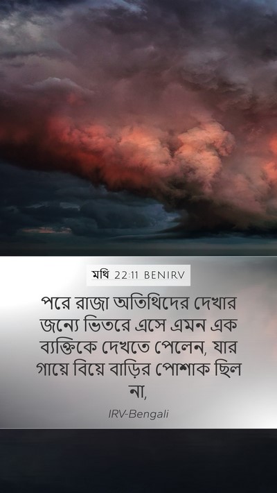 মথি 22:11 BENIRV Bible Verse Image