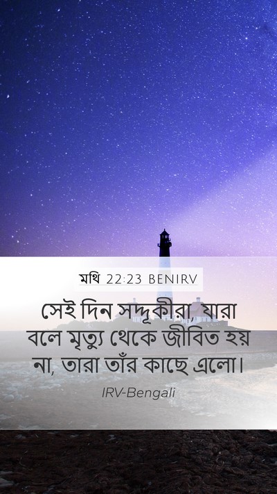 মথি 22:23 BENIRV Bible Verse Image
