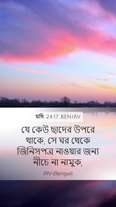 মথি 24:17 BENIRV Mobile Phone Wallpaper - যে কেউ ছাদের উপরে - Mobile Bible Verse Wallpaper