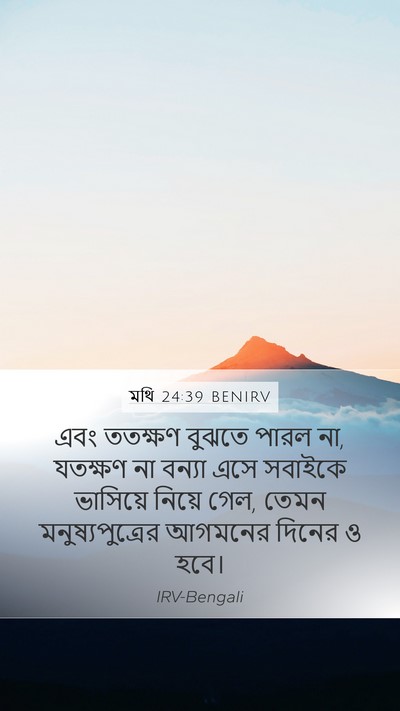 মথি 24:39 BENIRV Bible Verse Image