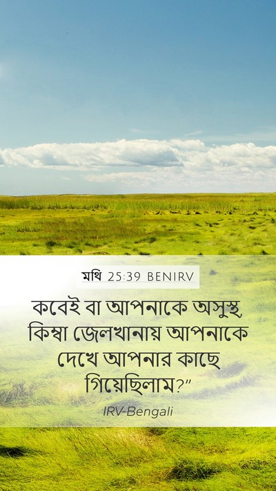মথি 25:39 BENIRV Mobile Phone Wallpaper - কবেই বা আপনাকে - Mobile Bible Verse Wallpaper