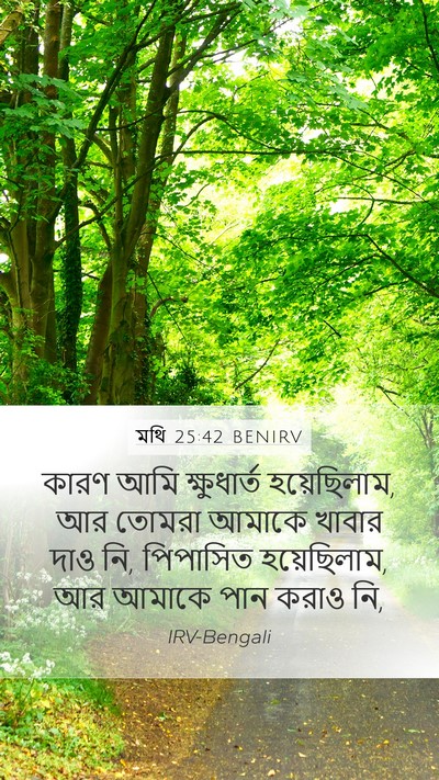 মথি 25:42 BENIRV Bible Verse Image