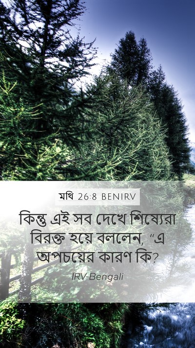 মথি 26:8 BENIRV Mobile Phone Wallpaper - কিন্তু এই সব দেখে - Mobile Bible Verse Wallpaper