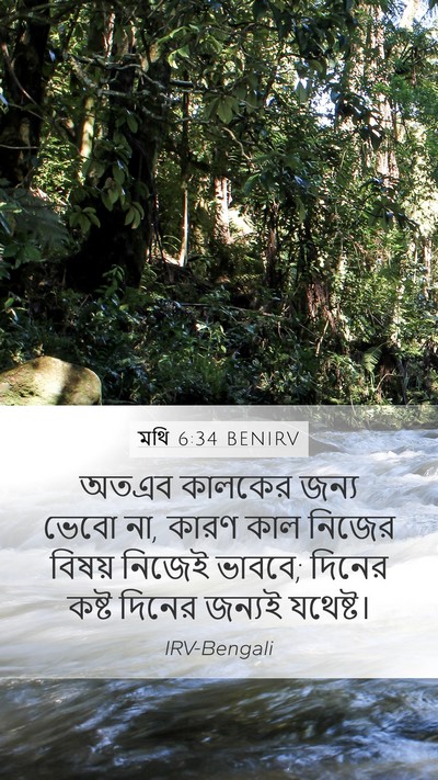 মথি 6:34 BENIRV Bible Verse Image