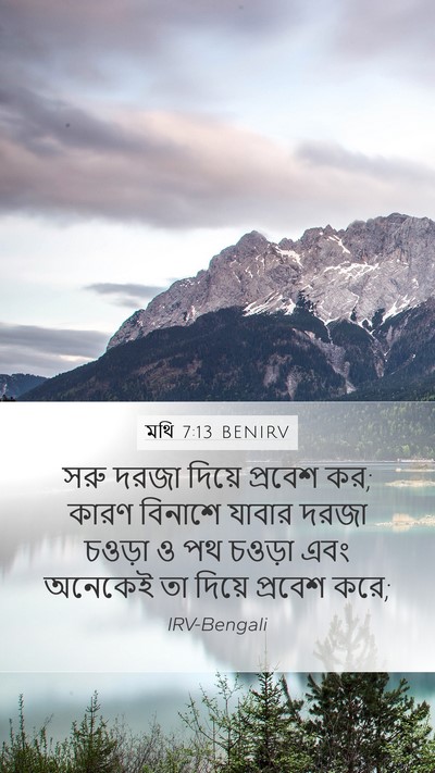মথি 7:13 BENIRV Bible Verse Image