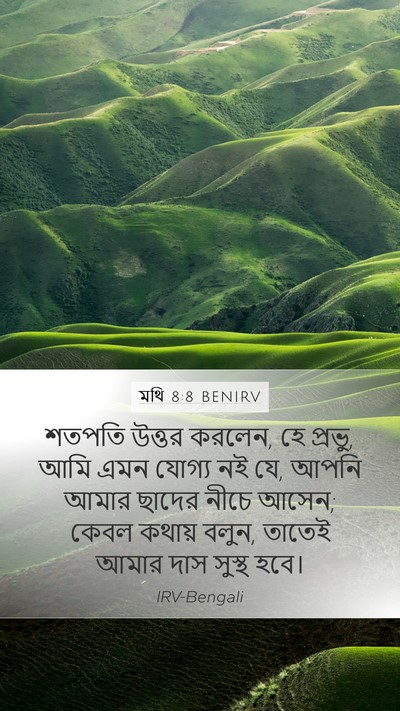 মথি 8:8 BENIRV Bible Verse Image