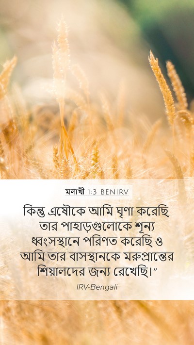 মলাখী 1:3 BENIRV Bible Verse Image