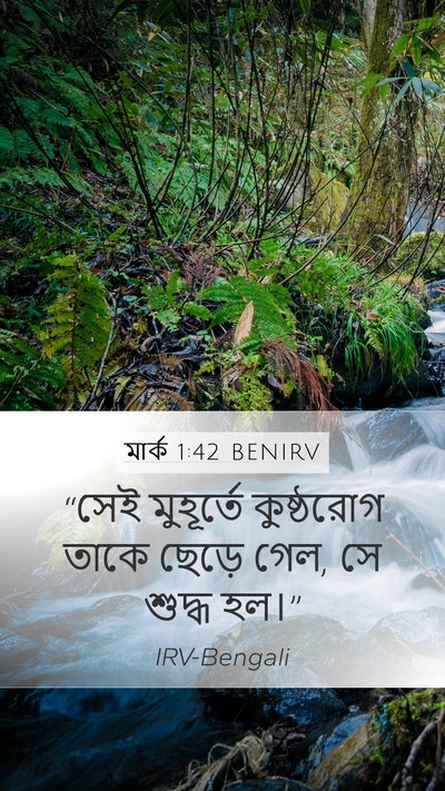মার্ক 1:42 BENIRV Mobile Phone Wallpaper - “সেই মুহূর্তে - Mobile Bible Verse Wallpaper